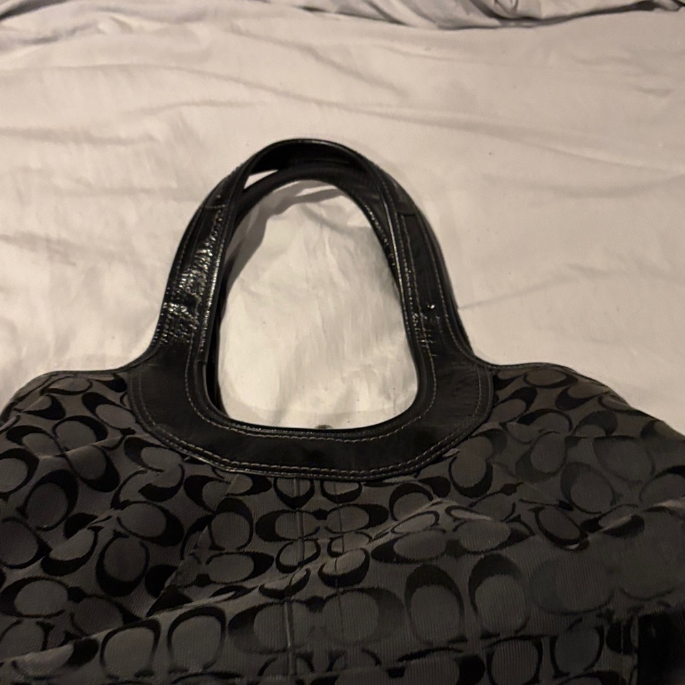 Coach Black Signature Tote